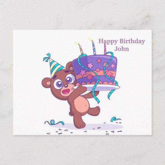 Happy Birthday Cadeau Aankondigingskaart (Voorkant)