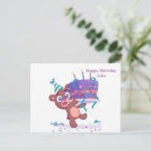 Happy Birthday Cadeau Aankondigingskaart (Staand voorkant)