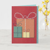 Happy Birthday Cadeau Gift Bow Kaart (Gele Bloem)