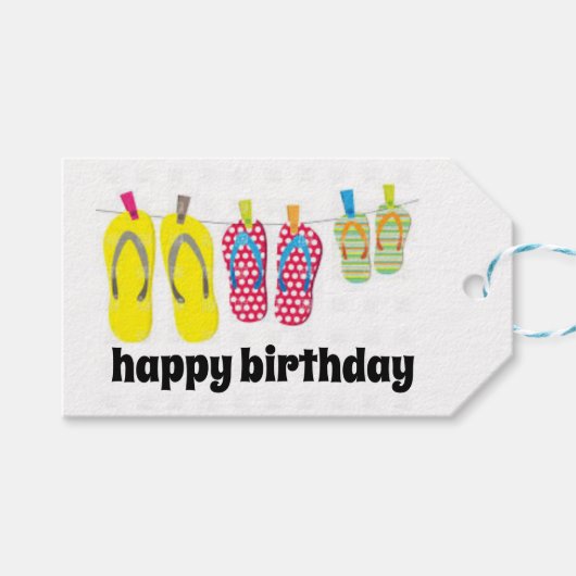HAPPY BIRTHDAY CADEAU LABEL CADEAULABEL (Voorkant (Horizontaal))
