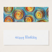 Happy Birthday cadeau label Mini Visitekaartjes (Voorkant /achterkant)