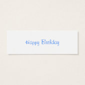 Happy Birthday cadeau label Mini Visitekaartjes (Achterkant)
