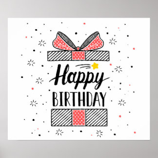 Happy Birthday - cadeaudoos Poster