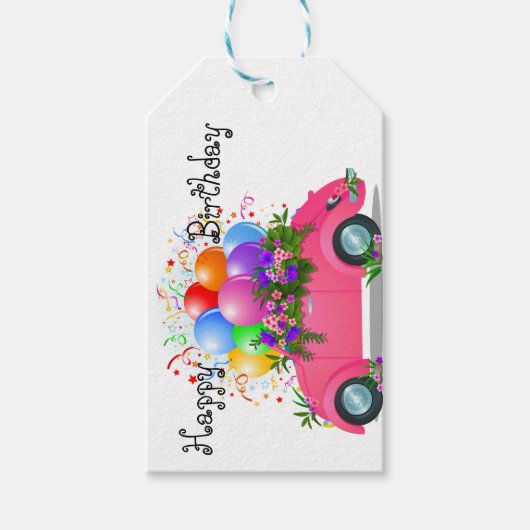 Happy Birthday Cadeaulabel (Voorkant)