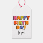 Happy Birthday Cadeaulabel (Voorkant)