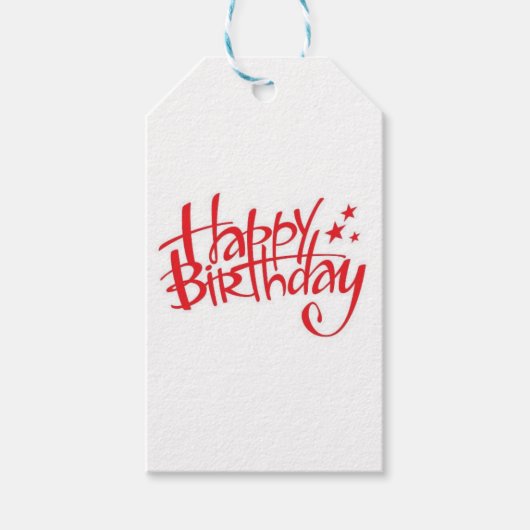 Happy Birthday Cadeaulabel (Voorkant)