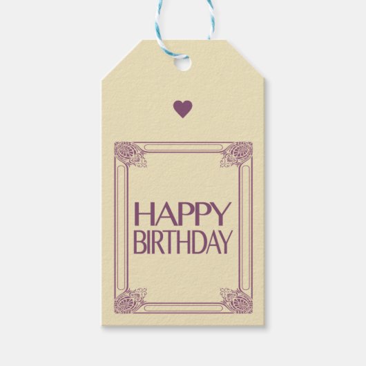 Happy Birthday Cadeaulabel (Voorkant)
