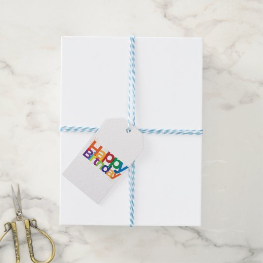 Happy Birthday Cadeaulabel (Met Touw)