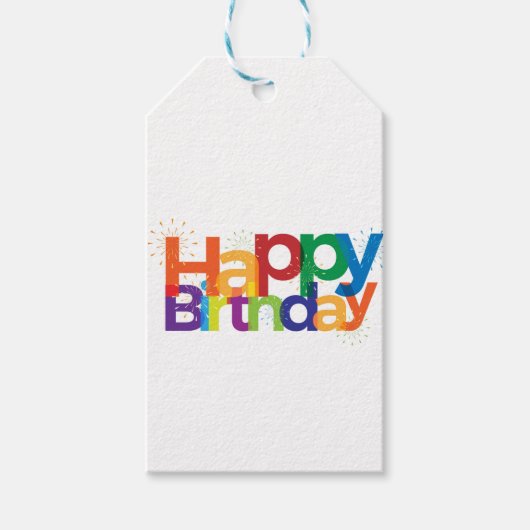 Happy Birthday Cadeaulabel (Voorkant)