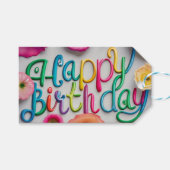 Happy Birthday Cadeaulabel (Voorkant (Horizontaal))