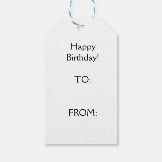 Happy Birthday Cadeaulabel (Achterkant)