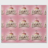 Happy Birthday Cadeaupapier (Vlak)
