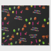 Happy Birthday Cadeaupapier (Vlak)