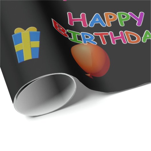 Happy Birthday Cadeaupapier (Rol Hoek)