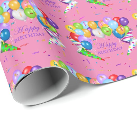 Happy Birthday Cadeaupapier (Rol Hoek)