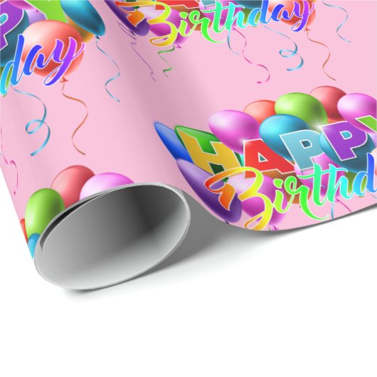 Happy Birthday Cadeaupapier (Rol Hoek)