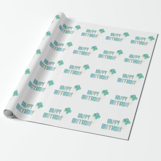 Happy Birthday Cadeaupapier (Uitgerold)