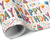 Happy Birthday Cadeaupapier (Rol Hoek)