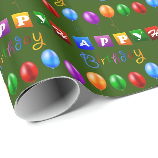 Happy Birthday Cadeaupapier (Rol Hoek)