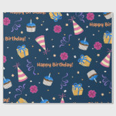 Happy Birthday Cadeaupapier (Vlak)