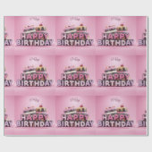 Happy Birthday Cadeaupapier (Vlak)