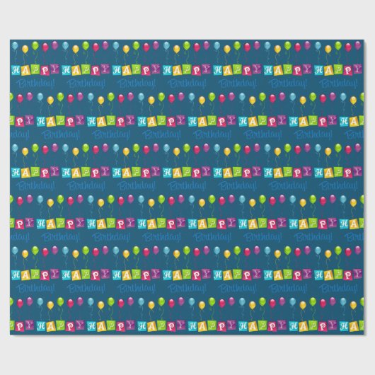 Happy Birthday Cadeaupapier (Vlak)
