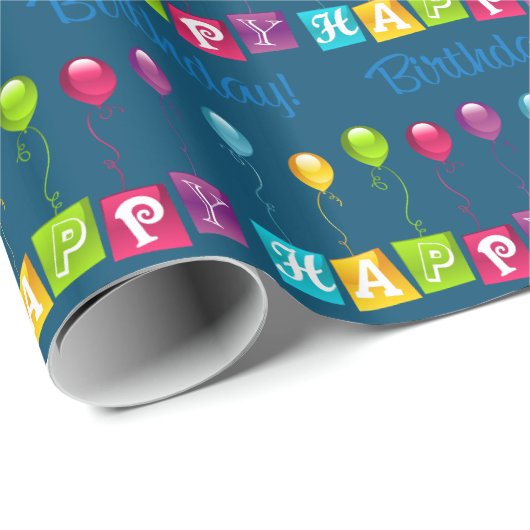 Happy Birthday Cadeaupapier (Rol Hoek)