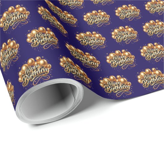 Happy Birthday Cadeaupapier (Rol Hoek)