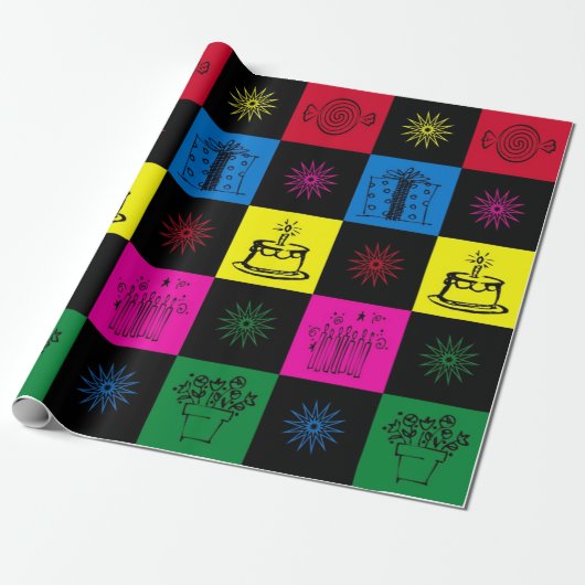 Happy Birthday Cadeaupapier (Uitgerold)