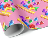 Happy Birthday Cadeaupapier (Rol Hoek)