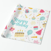 Happy Birthday Cadeaupapier (Uitgerold)