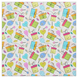 Happy Birthday Cadeaus Pattern Stof