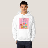 Happy Birthday cadeautjes op roze huiden Hoodie (Voorkant volledig)