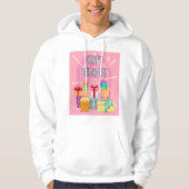 Happy Birthday cadeautjes op roze huiden Hoodie (Voorkant)