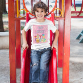 Happy Birthday-cadeautjes op roze T-shirt