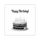 Happy Birthday Cake Bag Gift Party Rubberstempel (Afrduk)