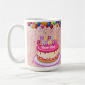 Happy Birthday Cake Balloon en Confetti Koffiemok (Links)