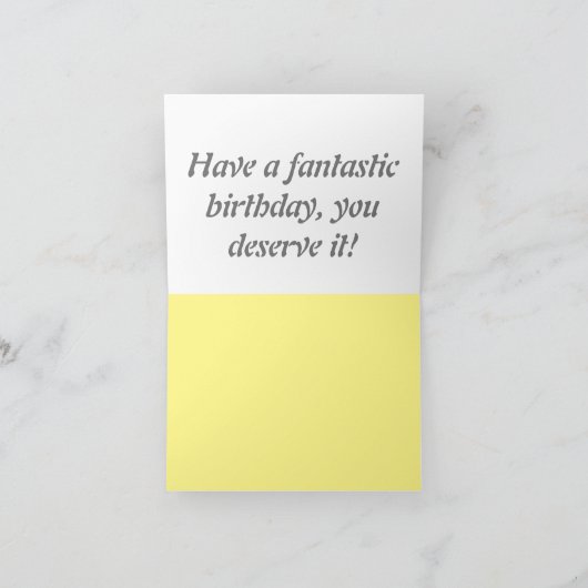 Happy Birthday Cake Bedankkaart (Binnen)