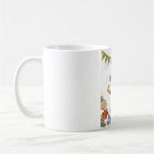 Happy Birthday cake bloem schattig kleurrijk eenvo Koffiemok (Links)