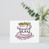 Happy Birthday cake Briefkaart (Staand voorkant)