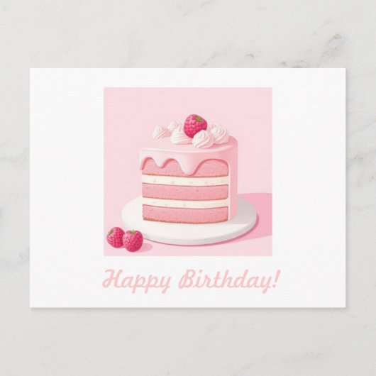 Happy Birthday Cake Briefkaart (Voorkant)