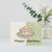 Happy Birthday Cake Briefkaart (Staand voorkant)