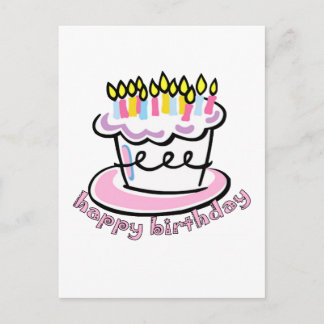 Happy Birthday cake Briefkaart