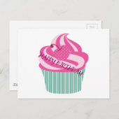 Happy Birthday Cake Briefkaart (Voorkant / Achterkant)