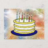 Happy Birthday Cake Bright Sparkles Briefkaart (Voorkant)