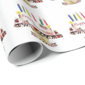 Happy Birthday Cake Cadeaupapier (Rol Hoek)