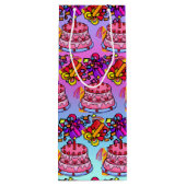 Happy Birthday Cake Cadeaus Party Celebrate Wine Wijn Cadeautas (Achterkant)