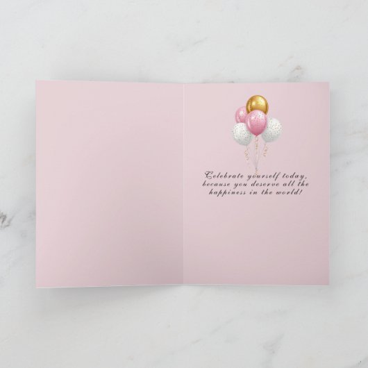 Happy Birthday Cake Candles Pretty Flowers Bows Kaart (Binnen)