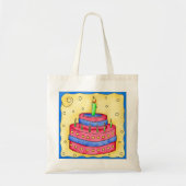 Happy Birthday Cake Canvas tas (Voorkant)
