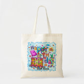 Happy Birthday Cake canvas tassen (Voorkant)